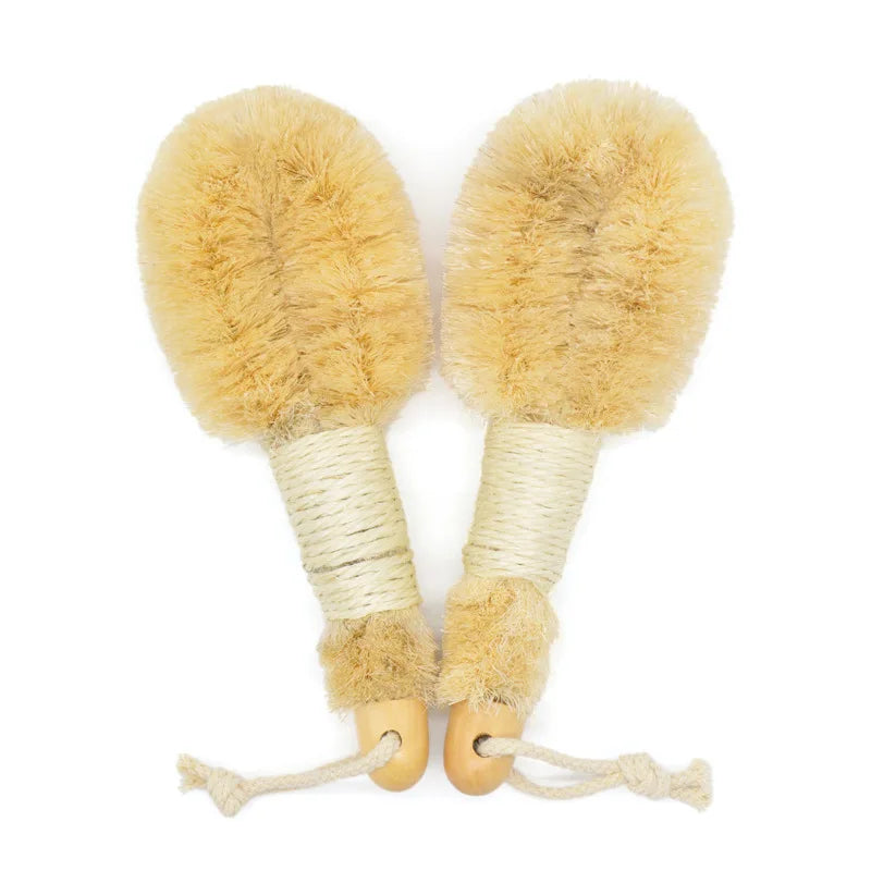 2021 Customization   Eco-friendly  Hot Sell Bath Body Brush Natural Bristle Skin Brush Sisal Bath Spa Shower Scrubber