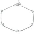 Sliding Length Adjustable Chain Bead Natural Freshwater Pearl 925 Silver Bracelet E-coating for Women