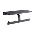 Modern Brass Bathroom Wall-Mounted Black Double Tissue Paper Holder