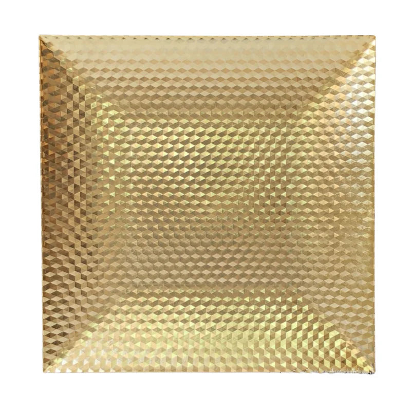 Wholesale 12 Inch Silver Gold Square Plastic Charger Plates Eco-Friendly Party Dinnerware for Wedding Table Decorative Dish
