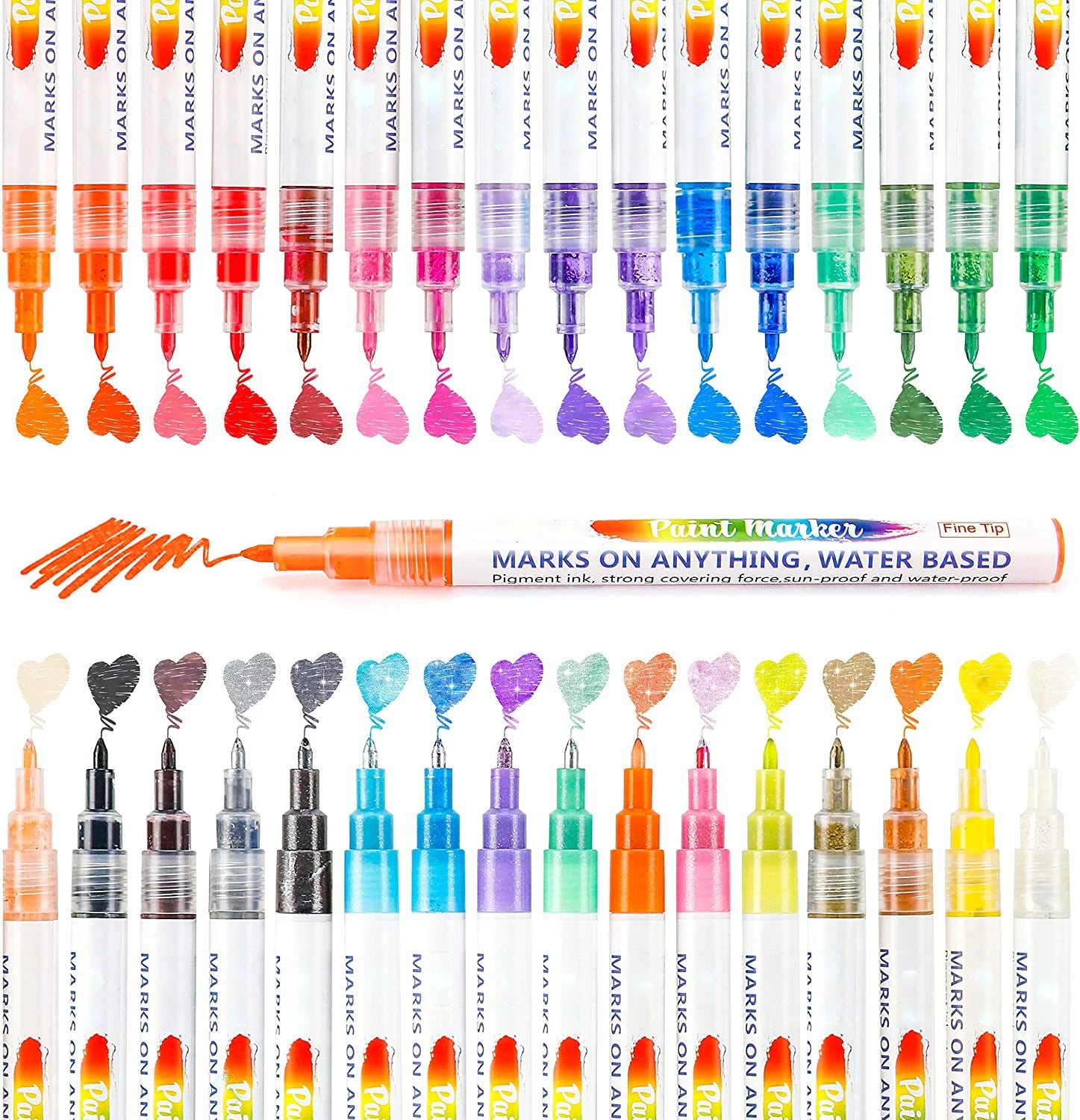 Factory Direct Fly Sea Acrylic Paint Marker extra Fine Tip 0.7mm 80 Colors for Rock Painting Ceramic Glass Wood Canvas