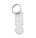 Custom Logo Supermarket Shopping Cart Chip Trolley Token Coin Keychain Metal Keyring