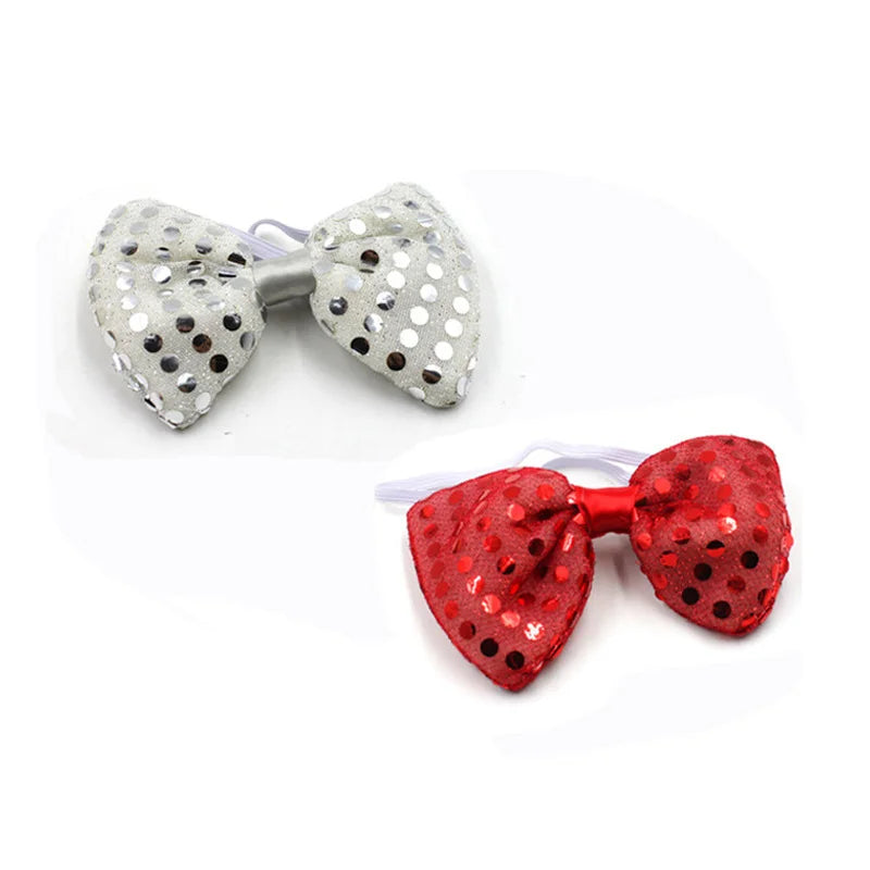 Cheap LED Sequin Necktie Bright Light up Men's Bow Ties Women Flashing Bow Ties Glow Party Rave Festival School for Performance