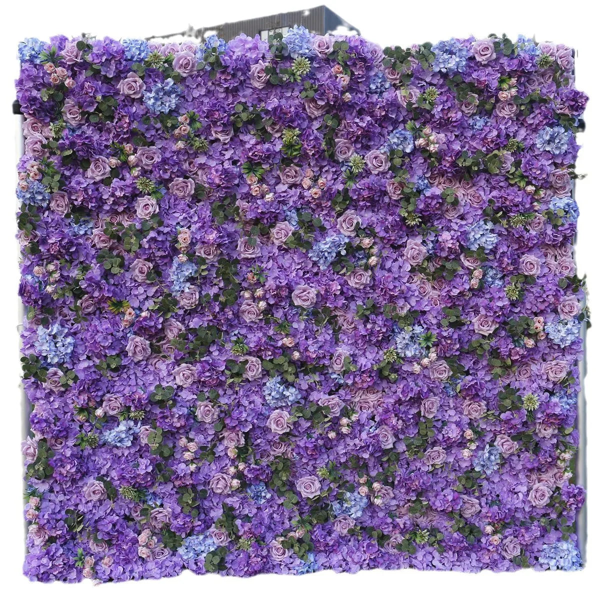 High-End Purple Fabric Roll-Up Artificial Flower Wall Handmade Christmas Easter Mother's Day Decorative Feature