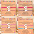 G3802 Wholesale Back-to-School Bracelets Stainless Steel Heart-Shaped Italian Language Card Bracelet Fashion Charm Bracelets