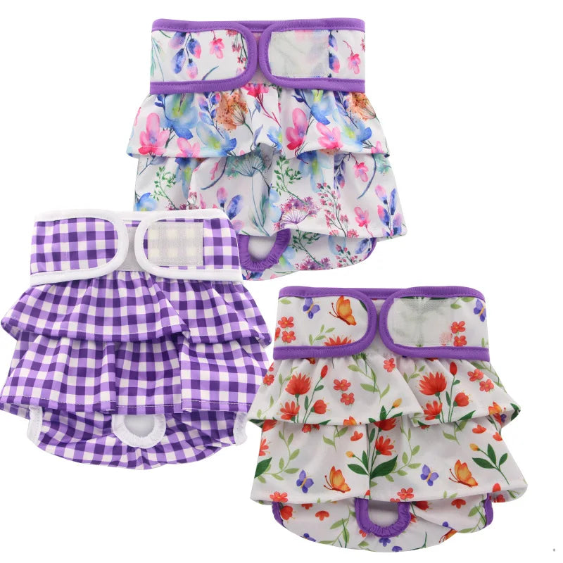 Custom Dog Diapers Washable Reusable Cloth Dog Diaper Skirt Absorbency Female Dog Diaper