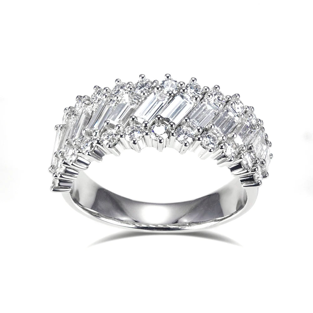 Diamond Rings 18k Gold Wedding Engagement Lab Grown Diamond Jewelry Ring Women's Diamond Rings Wedding Jewelry