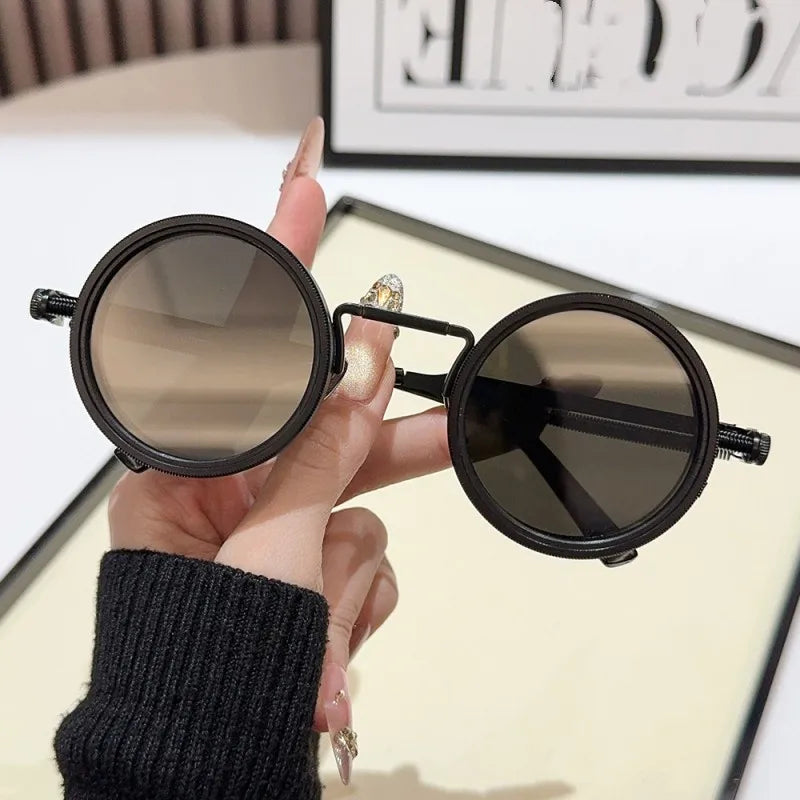 2026 Small Rectangular Metal Frame Shade ND Filter 9 Levels Adjust Fishing Driving UV Protection Men ND Polarized Sunglasses