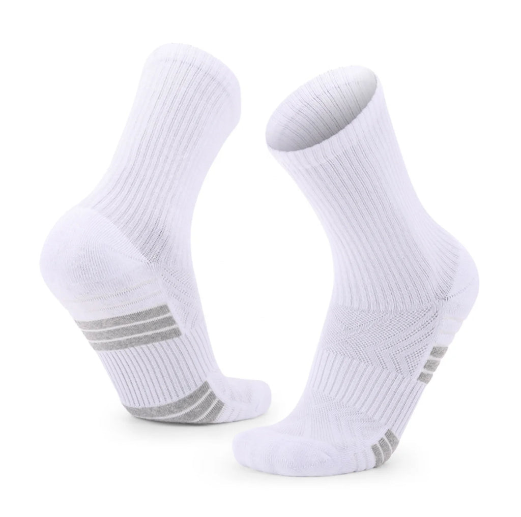 Custom Logo Black Cushioned Crew Terry Designer Men Athletic Blank Basketball Cycling  Elite Sport Socks