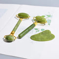 Diy Natural Jade Roller Facial Beauty Massage Set Facial Gua Sha Jade Roller and Guasha in a Box