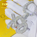 Zuanfa Jewelry Solid Silver Iced Out VVS Gra XO Moissanite Pendant With 4MM Tennis Chain