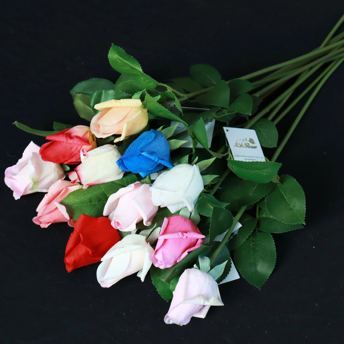M141 Wholesale Wedding Home Decorative Mini Red White Silk Rose Bunch Artificial Bunga Real Touch Latex Silk Artificial Rose Bud