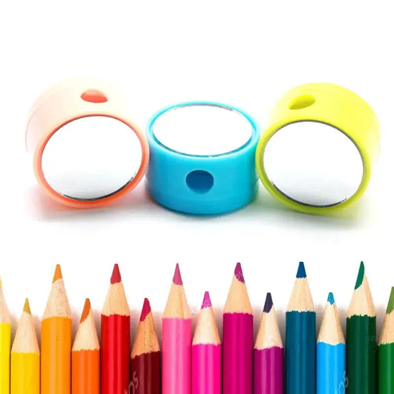 Office/School Supplies DIY Mini 44MM Plastic Pencil Sharpener Blank Badge Button Badge