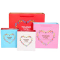 Custom Logo Thank You Gift Boutique Shopping Packaging Paper Bags With Handle