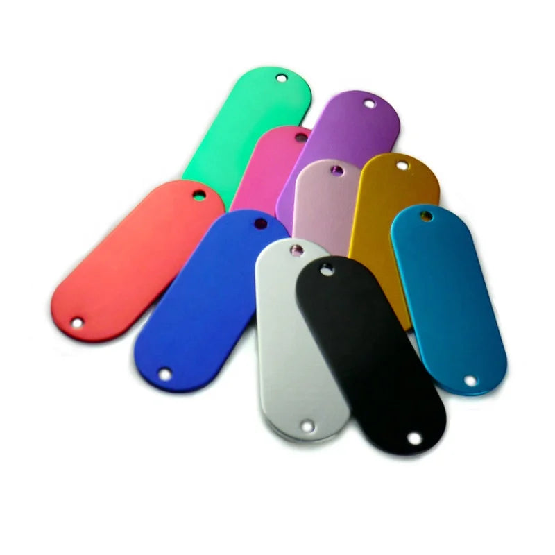 Free Artwork Design Custom Logo Retractable Dog ID Tag Personalized Double Sided Metal Stamping with Silk Screen Printing