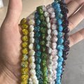 Crystal Glass Beads Thousand Flower Earrings Pendant Rose Jewelry Necklace Accessories Wholesale Loose Beads