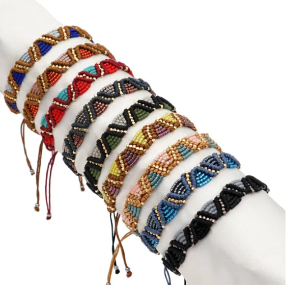 Go2boho Ethnic Bracelets Braided Handmade Tibet Faith Jewelry Gift for Women Girl Miyuki Bead Woven Pulseras