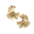 European and American Popular Jewelry Wholesale Earrings Exaggerated Leaves Ginkgo Leaf Earrings Earrings