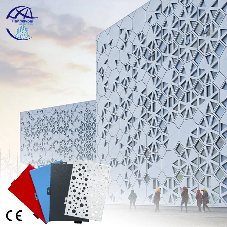 Modern Design Aluminum Perforated Facade Panel System for Hospital Hotel & Mall Exterior-Fireproof & Waterproof