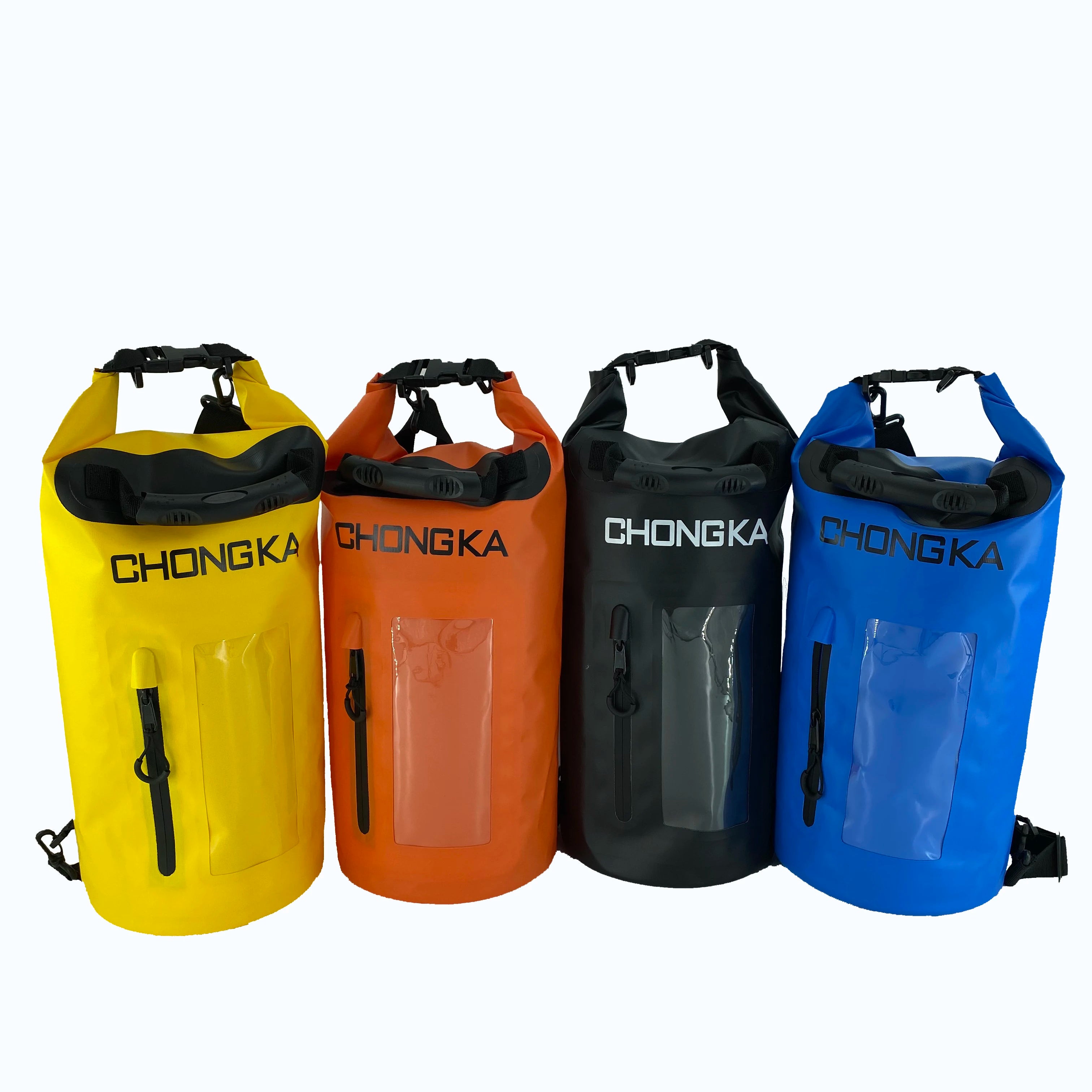 Customized 15L Floating Waterproof Drying Bag with Transparent Window for Hiking
