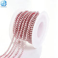 Fashion Colorful Base Crystal Cup Chain Ss8 Ss12 1Row Rhinestone Chain Trim for Sewing Arts Crafts