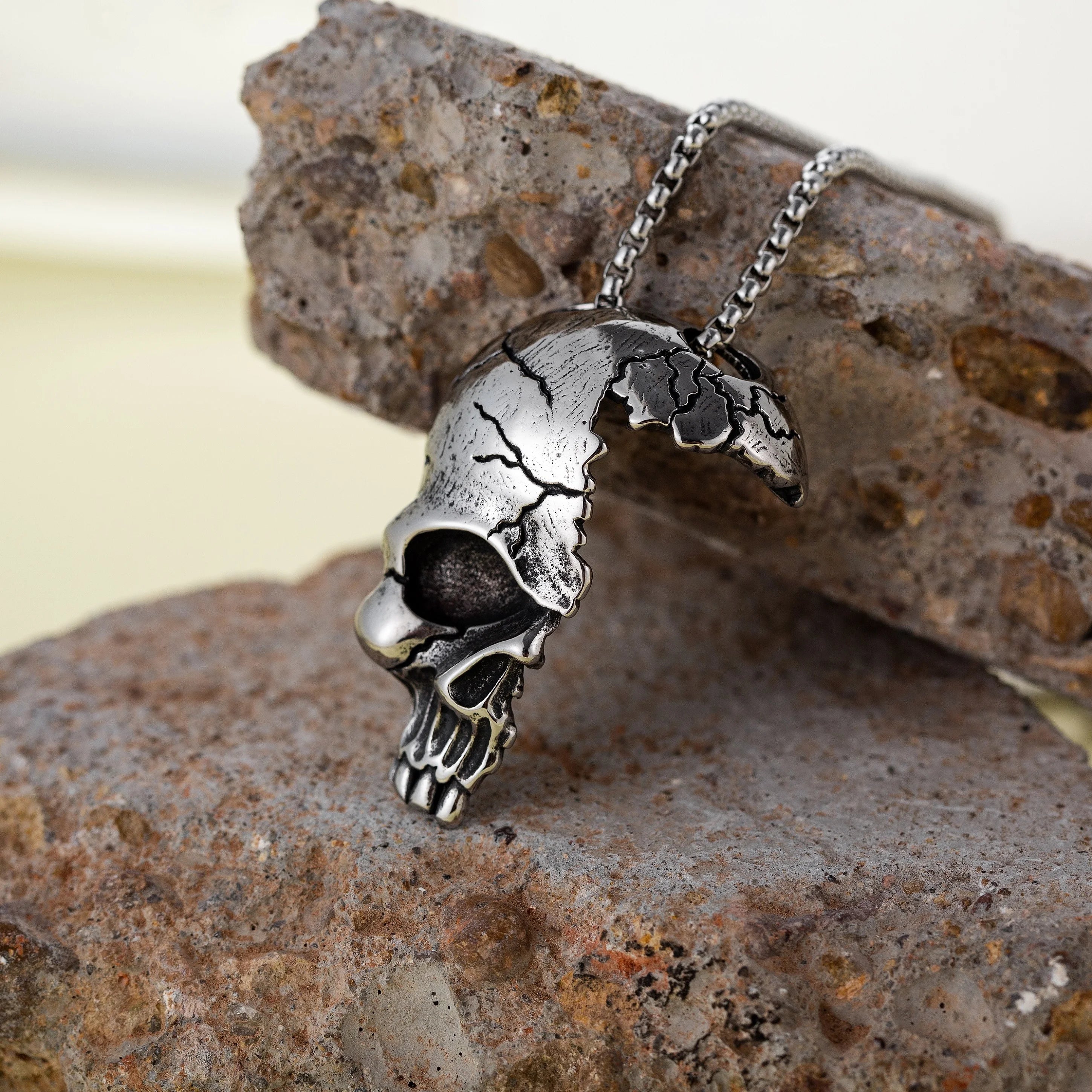 Hip Hop Skull Custom Jewelry Pendants Necklace American Men Pendant With Chain Wholesale