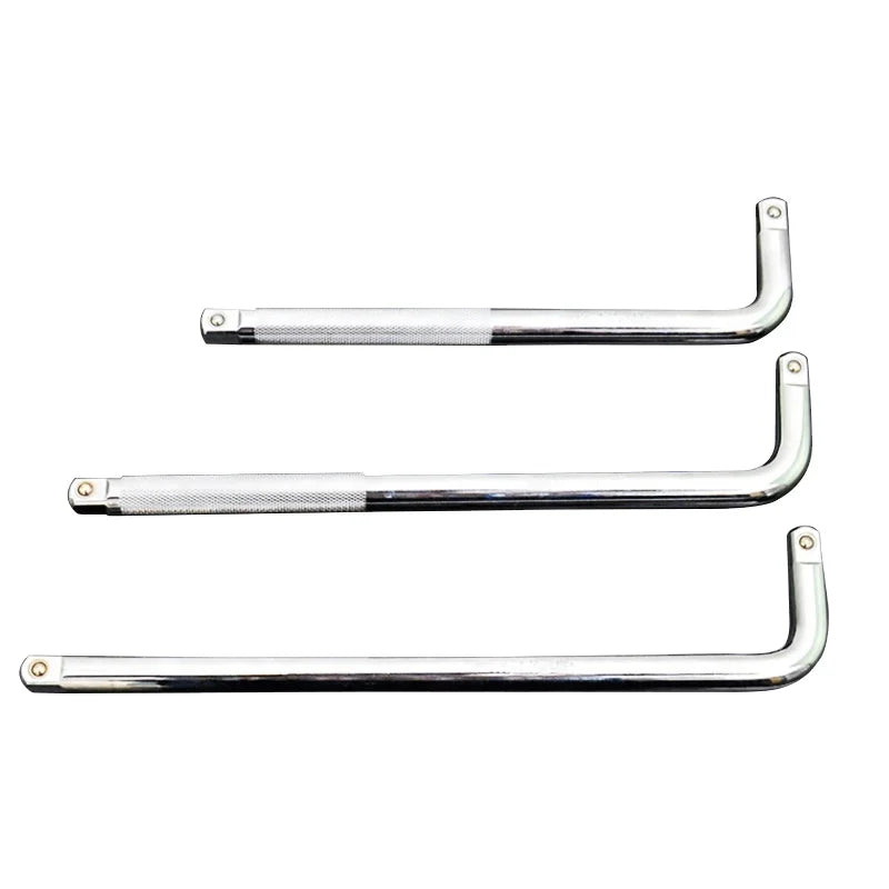 Chrome Finish L-Handle Extension Bar for Square Socket Wrench Customizable OEM Support