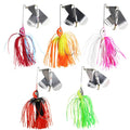 Wholesale Sequin Spinner Spoons Buzz Bait Fishing Lure Heart Shaped Bait 14.7g 5 Color Tassel Hanging Soft Bait