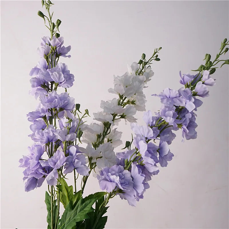 ZY673 Real Touch Moisturizing Long Branch 90CM Delphinium 2 Branch Flower Artificial Flowers for Landscape