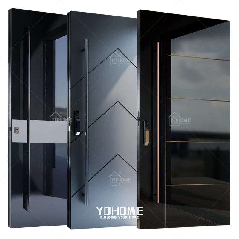 Guangdong Yohome Front Door Pivot Modern Door Manufacturer in China Aluminium Entry Doors Import Company in China
