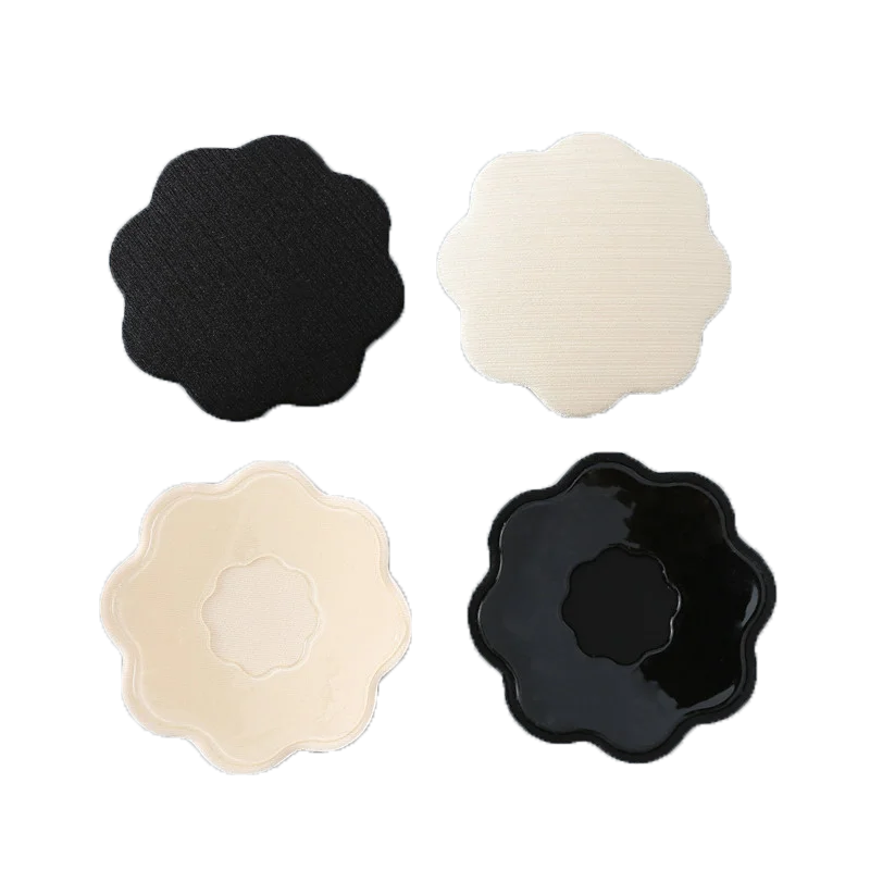 Flower Type Invisible Reusable Adhesive Girls Underwear Silicone Nipple Covers Bra