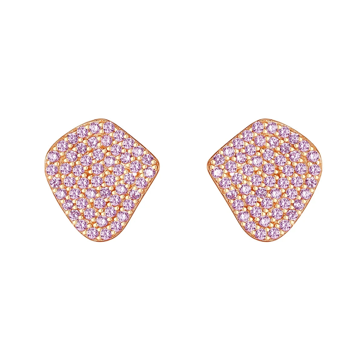 CZCITY Women Wedding Stud Earring Jewelry Zircon 925 Silver Cubic Zirconia Stud Deluxe Geometric Earrings