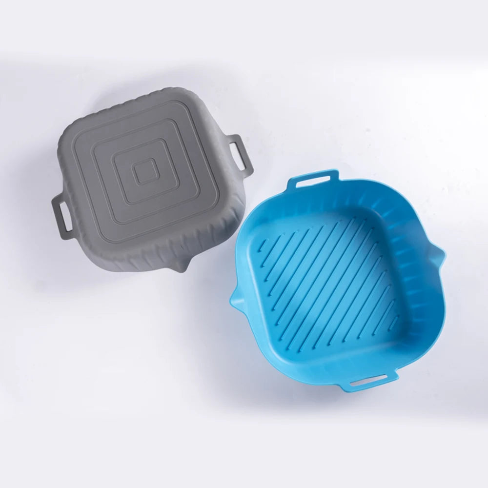 2022 Hot Seller Big Square Reusable Silicone Air Fryer Pot Liners for Home Baking & Commercial Food Usage