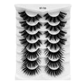 FX-S266 Eye Lashes Wholesale 7 Pairs Mix Handmade False Eyelashes 8D Fluffy Full Strip Eyelashes Thick Faux Natural Mink Lashes