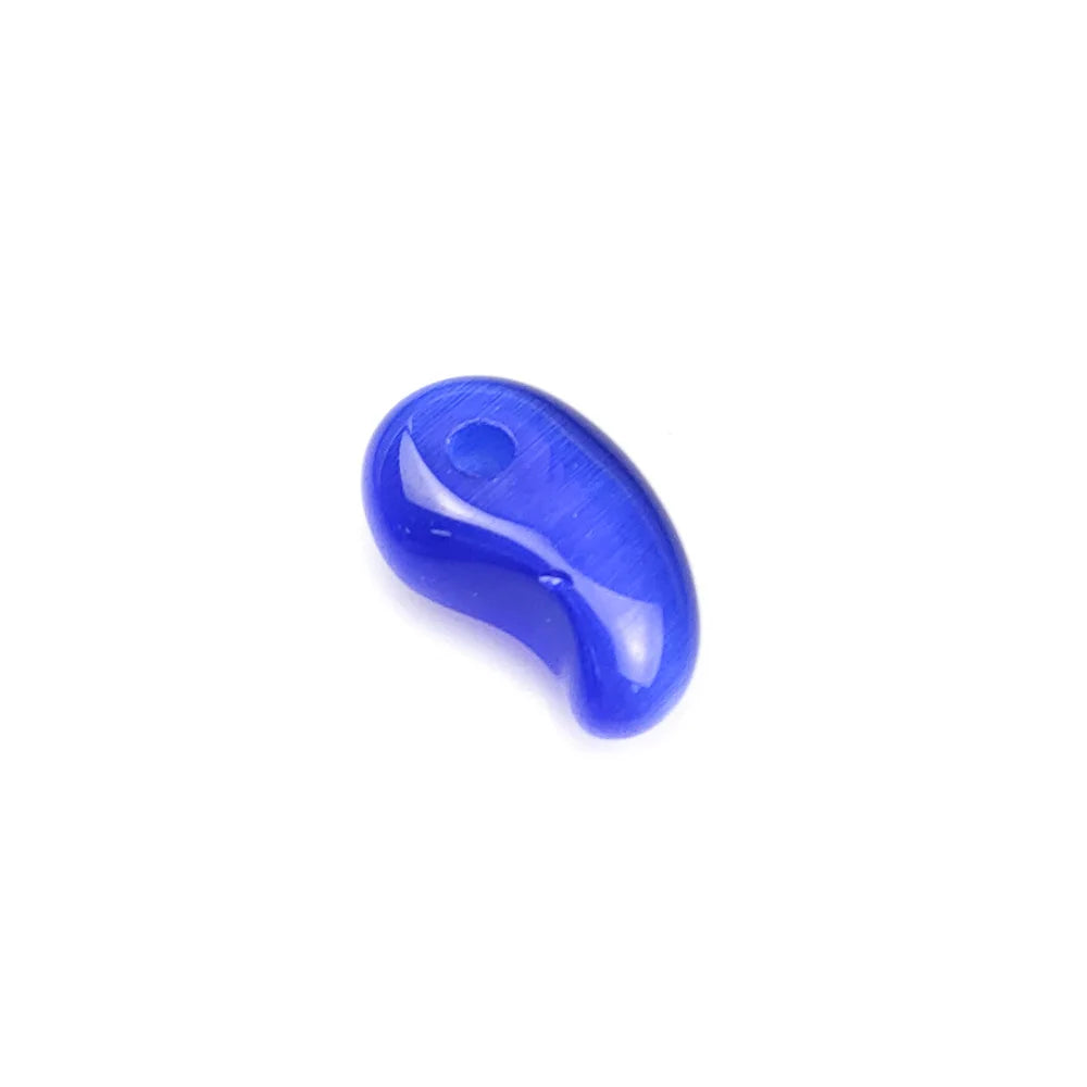 HZ New Natural Stone Pendants Crystal Blue Opal Magatama Stone Beads Pendant For Necklace Jewelry Making Jewelry