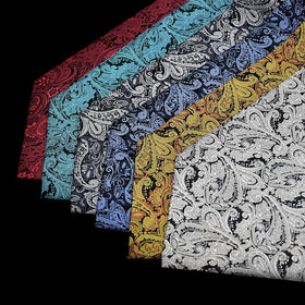 Made in China Cravat Ascot Tie Men's Black Purple Paisley Self Cravat Ascot Tie