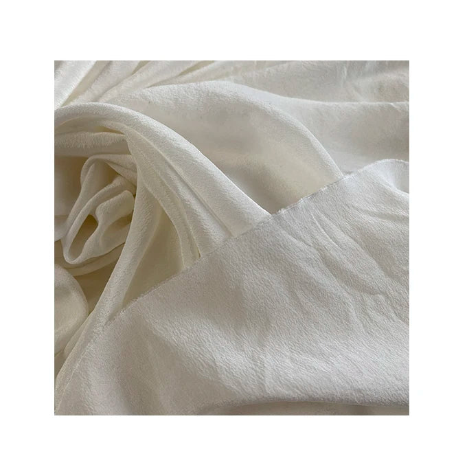 16mm 100% Pure Silk Crepe De Chine Fabric White Sand Wash Silk CDC Fabric