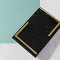 Luxury Gold Edge Marble Decorative Tray for Jewelry Perfume and Home Display