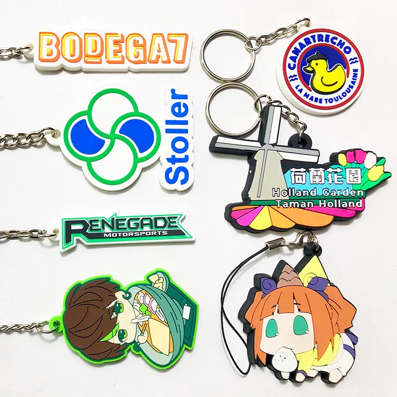 Custom Soft Pvc Keychain Key Chain With Your Logo Name Soft Rubber Keychains / Silicone Keyring 2D/3D Rubber Pvc Keychain