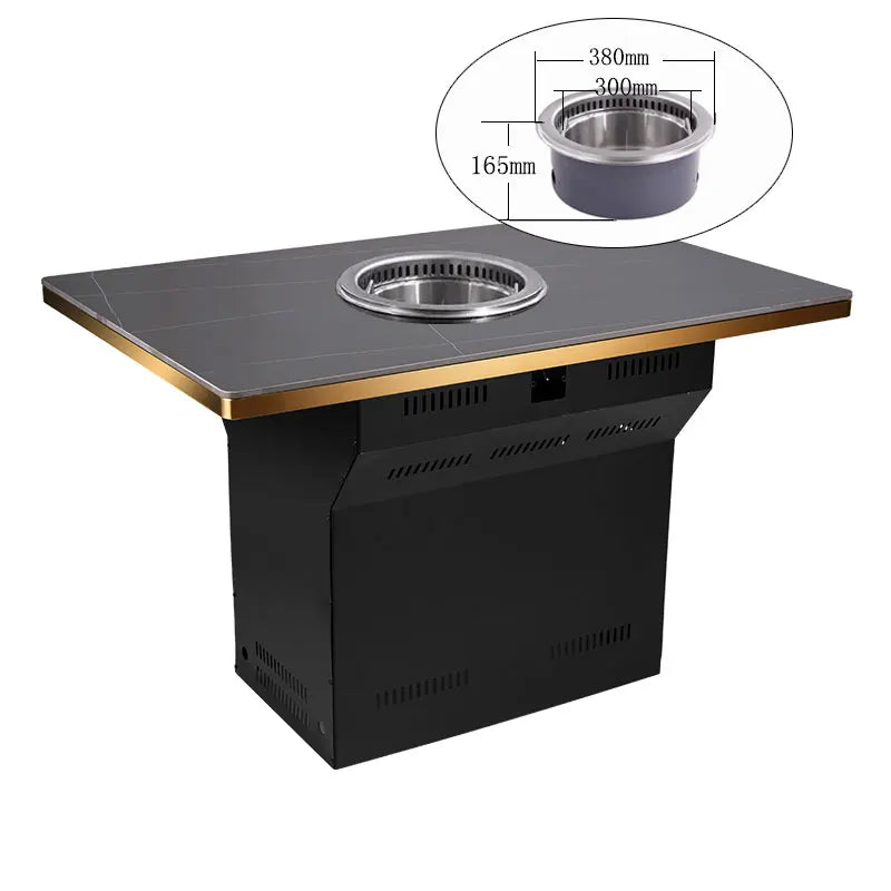 Hot Sales Hot Pot Equipment Restaurant Hot Pot Table Smokeless Double-Flavor Hot Pot Dinner Table