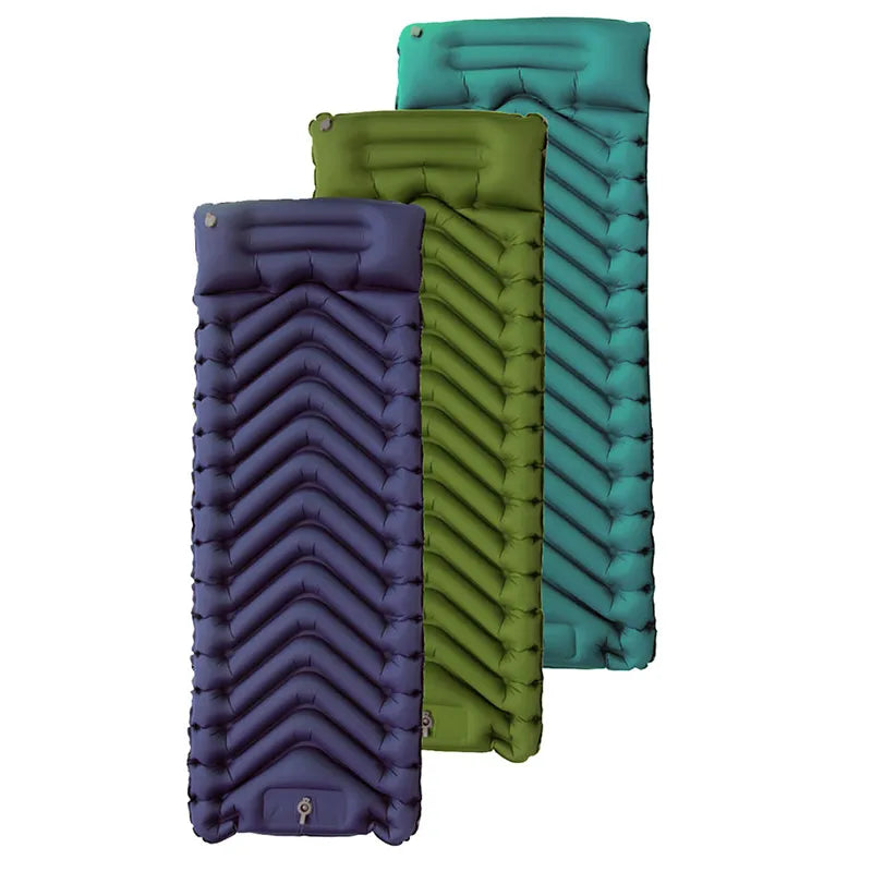 Good Quality Ultra Light TPU Inflatable Air Mattress Pad Built-in Inflator Pump 150kg Load Capacity for Camping Hiking Sleeping