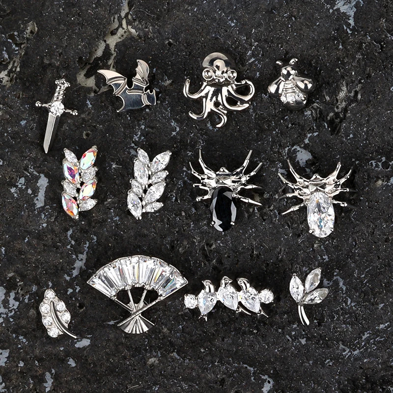 Ready to Ship Jewelry Piercing Titanium Helix Earring 16G Internally Theaded Labret Nose Ring Wholesale