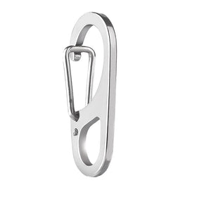 D3 Mini Stainless Steel Spring Carabiner D Shaped Paracord Buckle EDC Backpack Clasp Snap Hook Keychain SF Clip