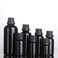 OBROU Cosmetics Packaging 10ml 20ml 30ml 50ml 100ml Black Essential Oil Face Serum Glass Dropper Bottles