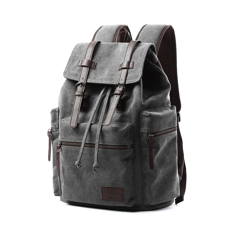 Fashion Unisex Vintage Waterproof Laptop Backpack Large Canvas for Sport Travel School Use