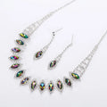 Fashion Costume Wedding Jewelry Necklace for Women Rhinestone Stone Setting