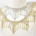 Bright Glass Crystal Net Mesh Fringe Trim Sew on Silver Gold Rhinestone Tassel Chain Diy Wedding Dress Shoes Bags Decoration