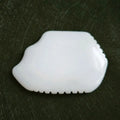 Gua sha DIY wholesale rose quartz white jade guasha comb different stones white jade guasha comb