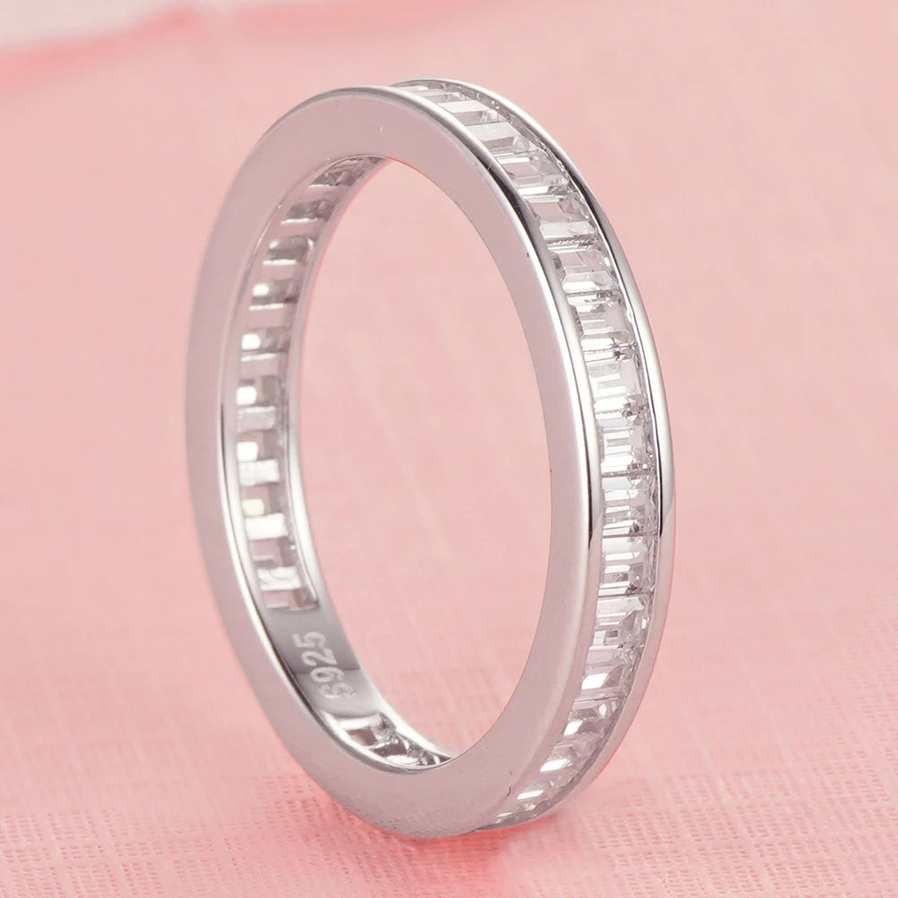 Fashion Special Wholesale 925 Sterling Silver Band Bague Diamant Ring for Valentine Day Gifts
