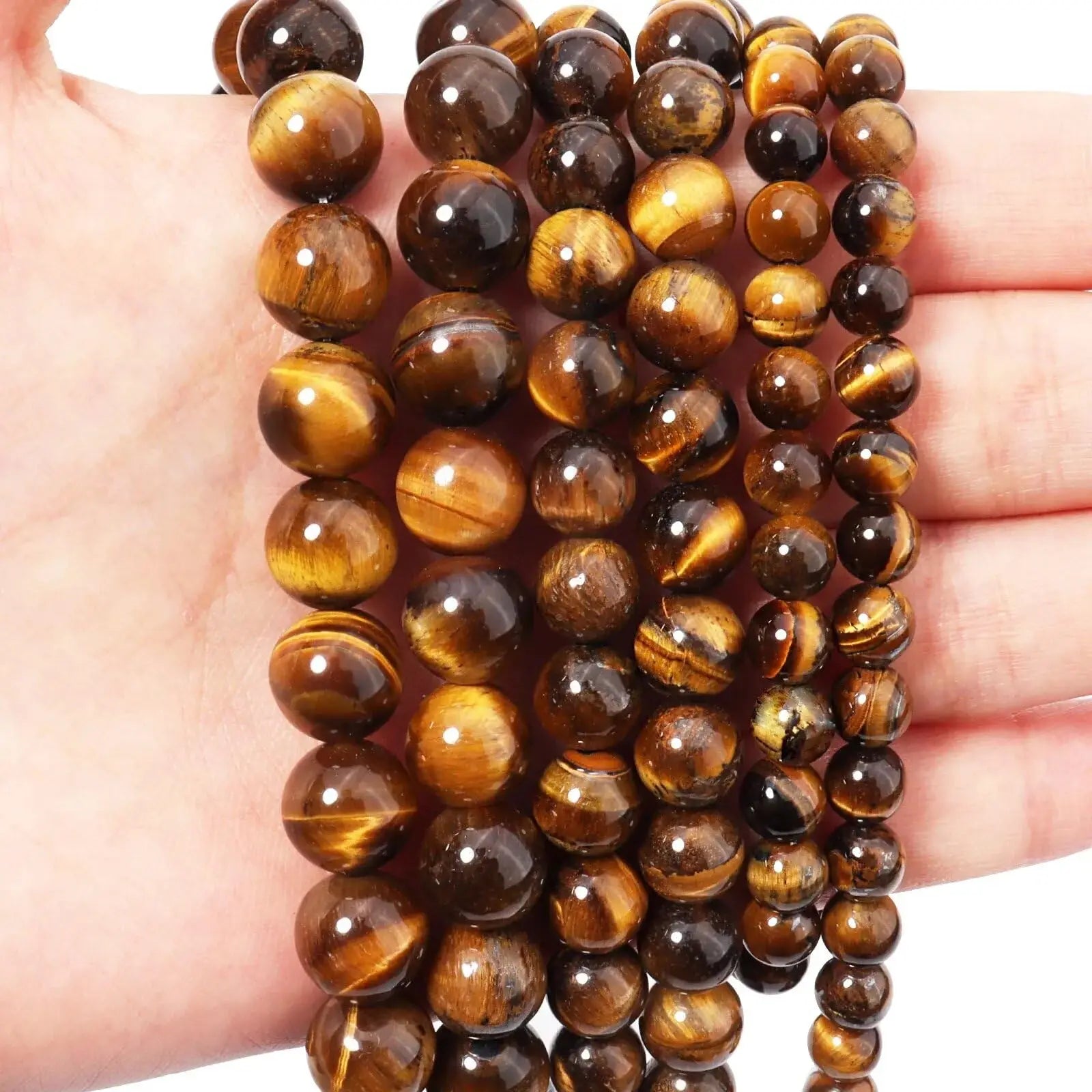 Wholesale 8mm Natural Stone Brown Tiger Eye Lapis Onyx Lava Gemstone Beads Loose Beads for Jewelry Making